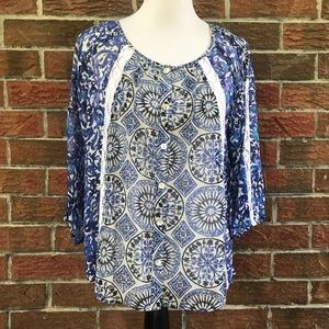 NWT Anthropologie Fig & flower blouse
